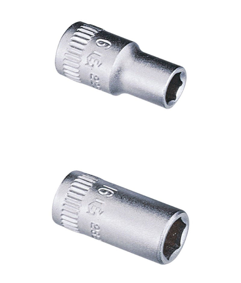 Genius 222505 - Chrome Socket 5 mm Metric 1/4" Drive 6 Pt