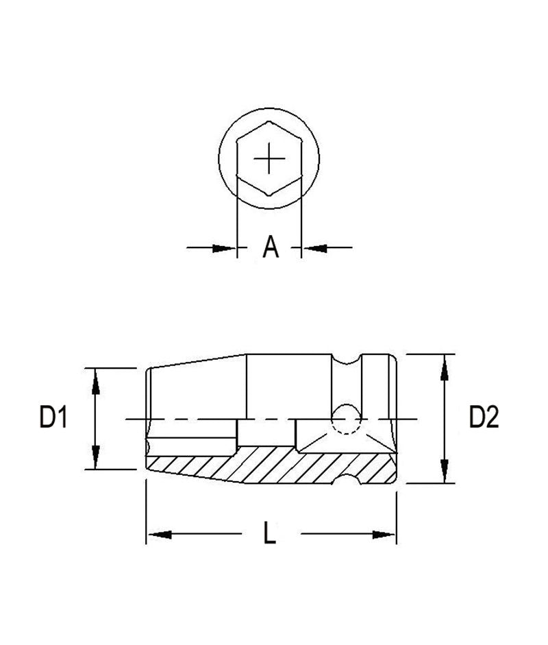 Genius Tools 343210 - 3/8" Drive. 10mm Impact Socket (CR-Mo)