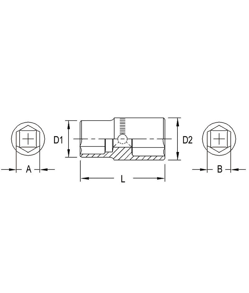 Genius 41651921 - Heavy-Duty Deep Impact Socket 1/2" Drive Two-in-One