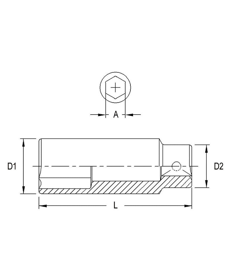 1/2"DR. 28MM DEEP IMPACT SOCKE