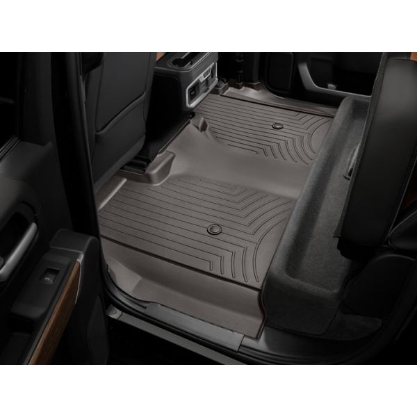 Weathertech® • 4714362 • FloorLiner • Molded Floor Liners • Cocoa  • Chevy Silverado / Sierra 1500 19-22, 2500/3500 20-23