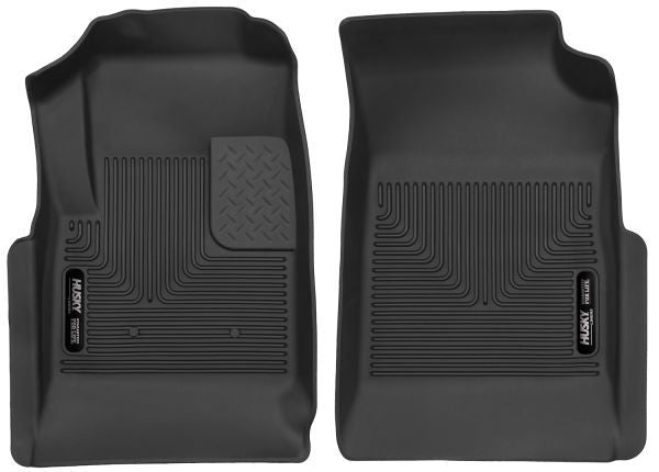 Husky Liners® • 53121 • X-Act Contour • Floor Liners • Black • Front • Chevrolet Colorado 15-22