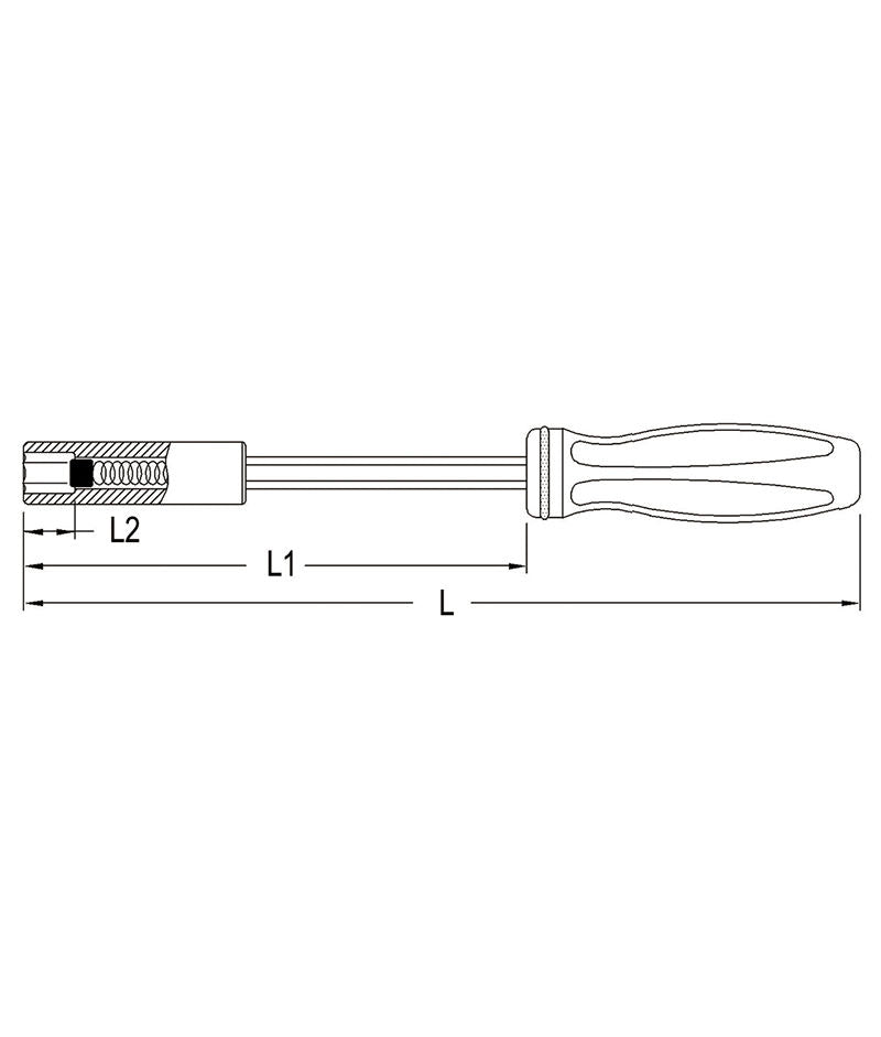 Genius 594620 - 5/16″ Long Hex Nut Driver w/ Magnet 260 mmL