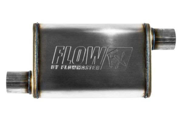 Flowmaster 71236 - FlowFX 409 SS Oval Gray Exhaust Muffler (2.5" Offset ID, 2.5" Offset OD, 14" Length)