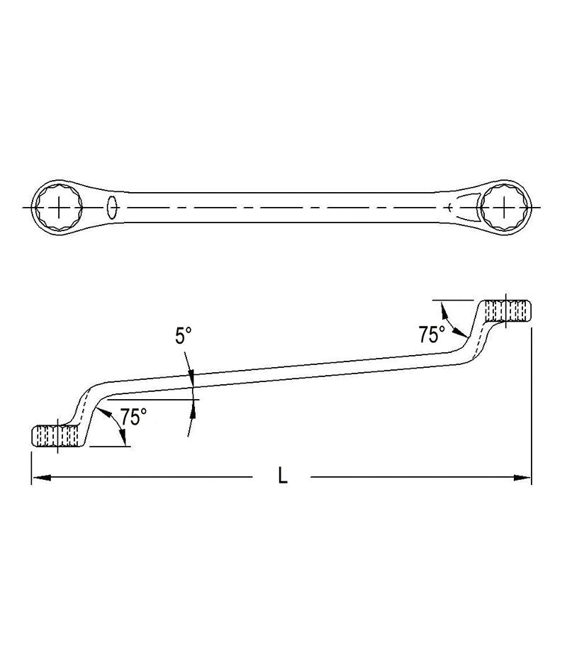 Genius 740809 Double Ended Offset Ring Wrench