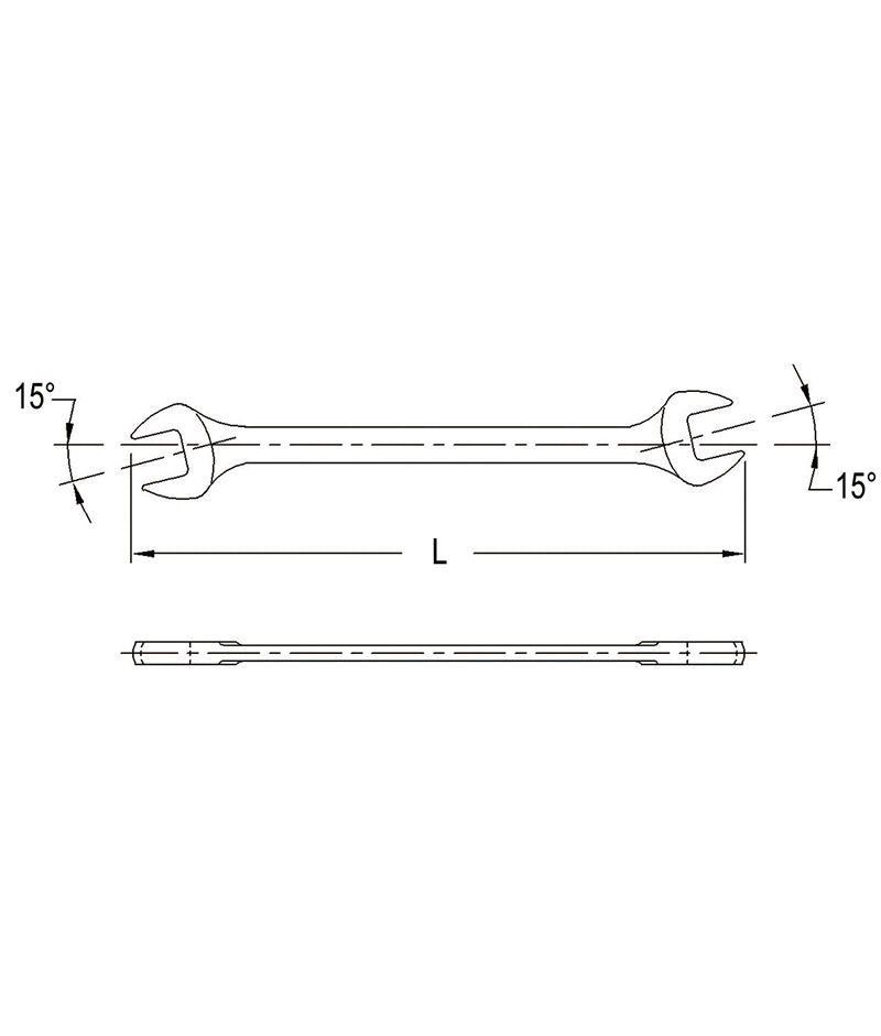 Genius 771618 - 1/2″ x 9/16″ Open End Wrench