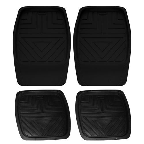 CLA® • 67-TS1805BLK • Classic Style • Rubber Floor Mats - 4 Pieces • Black