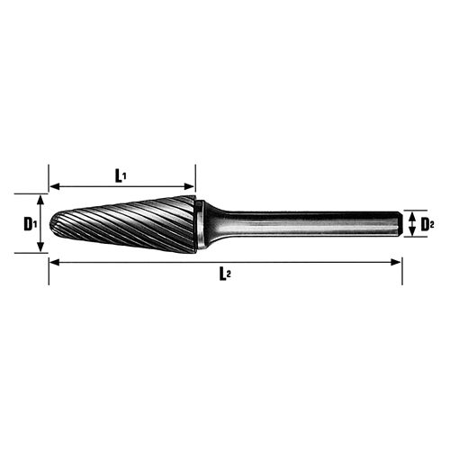 SL4NF CARBIDE BUR 1/2X1-1/8