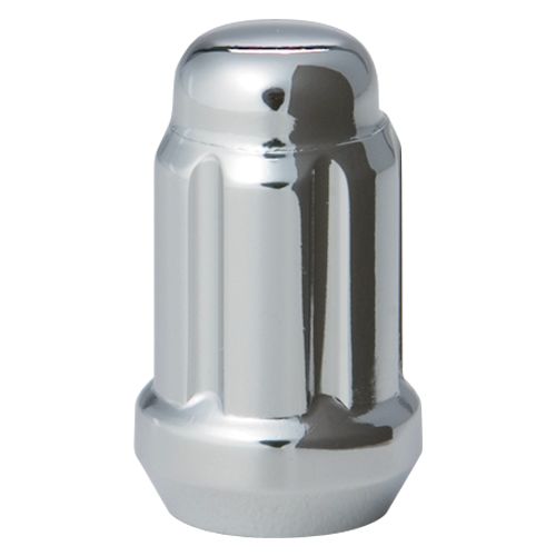 Westcoast W1012S - (1) Chrome 6 Spline Bulge Cone Seat Nut 1/2 35mm 19/21mm Hex