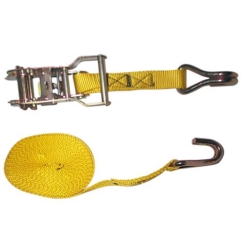 Erickson 51316 - Ratchet Strap with Double J-Hooks - 1"x15' - 3000 Lbs