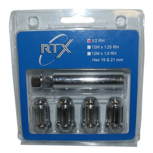 RT TL0206 - LOCK SET SPLINE NUT 12X1.25 CHROME (4)