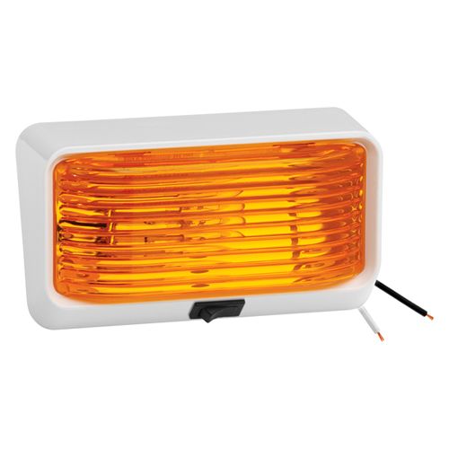 AMBER PORCH LIGHT WHITE/SWITCH