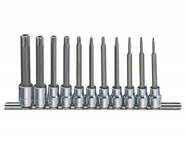 10PCS 3/8"DR.LONG STAR BIT SKT