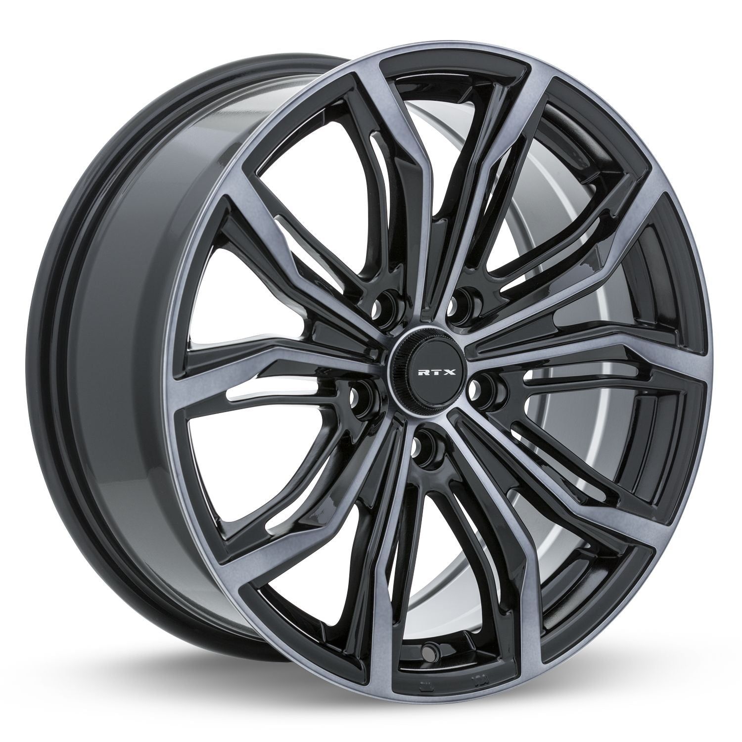 Black Widow • Black Machined Grey • 16x7 5x114.3 ET40 CB73.1