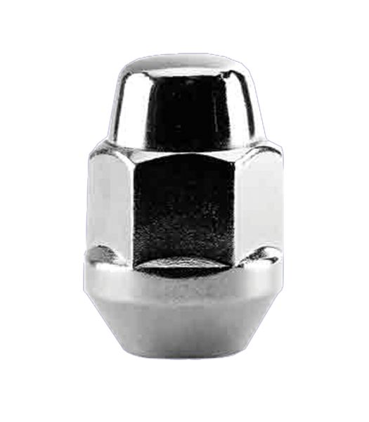 Ceco CD1704S-100 - (100) Chrome Bulge Acorn 2-PC Cone Seat Nut 1/2 35mm 19mm Hex