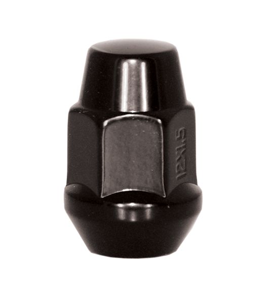 Ceco CD1709SBK-100 - (100) Black Bulge Acorn 2-PC Cone Seat Nut 14X1.5 35mm 19mm Hex