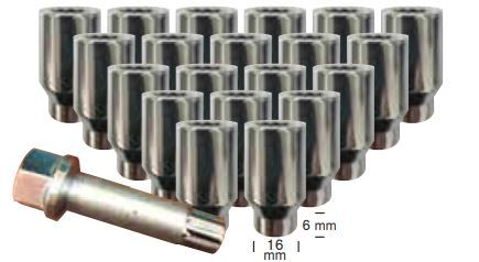 Ceco CD2809GET-5 - (20) Chrome Tuner Lug Nuts 9pt 14X1.50 44mm Length