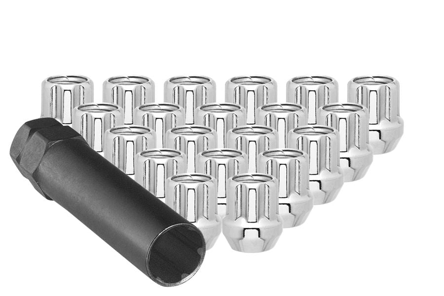 Ceco CD3809L-5OE - (20) CHROME OPEN 7 SPLINE NUT 14X1.50 25mm