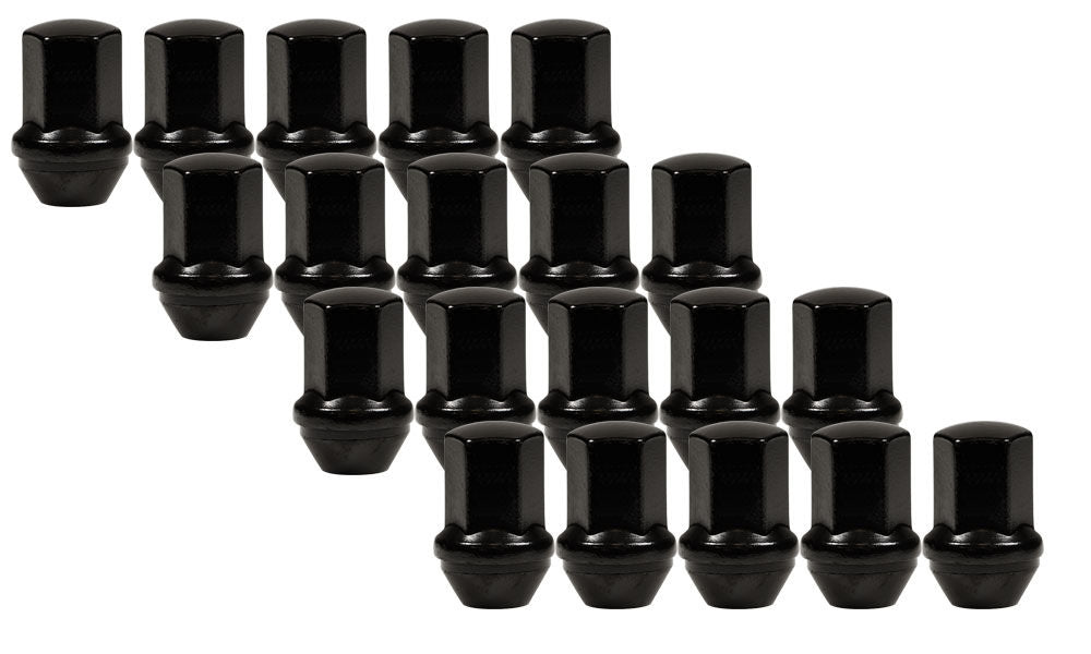 Ceco CD7110LBK-5 - (20) BLACK DUP.BULGE ACORN NUTS 9/16" 44mm H 22mm HEX (OEM Dodge)