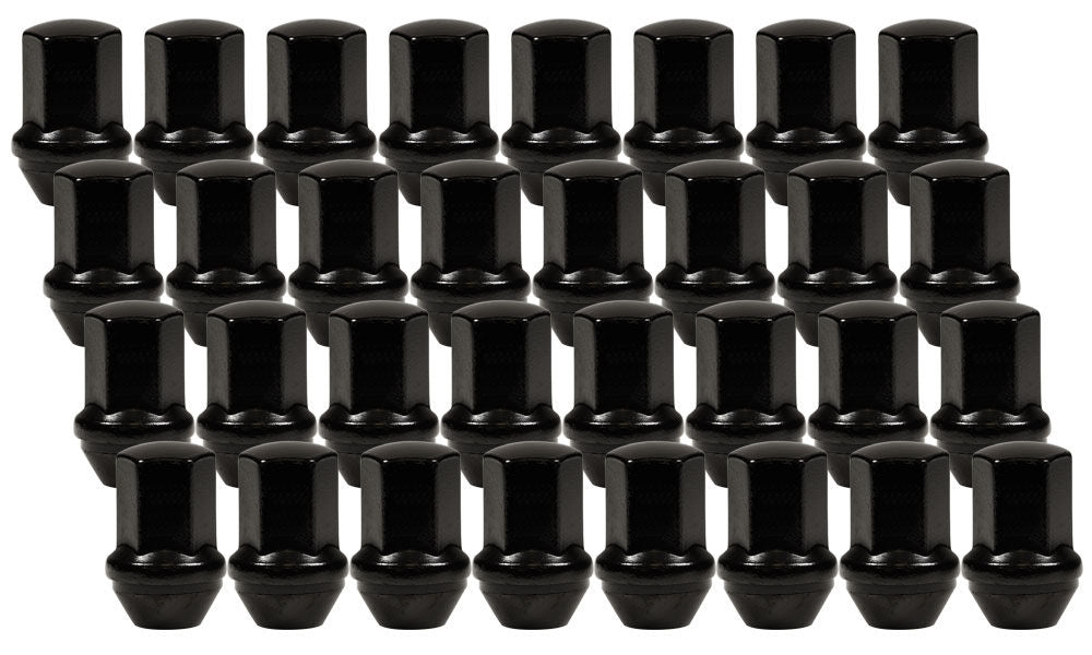 Ceco CD7110LBK-8 - (32) BLACK DUP.BULGE ACORN NUTS 9/16" 44mm H 22mm HEX (OEM Dodge)