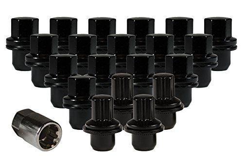 Ceco - (20)BLACK OEM NUT RANGE ROVER 14X1.5 22mm HEX Ceco - (16) + LOCK