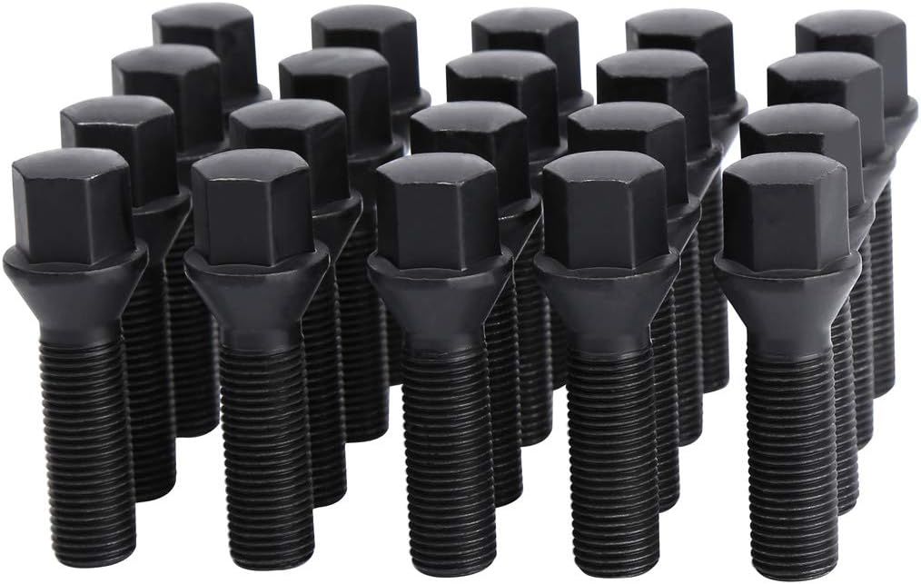 Ceco CD1807BK-5 - (20) Black Cone Seat Bolts 12x1.5 28mm 17mm Hex