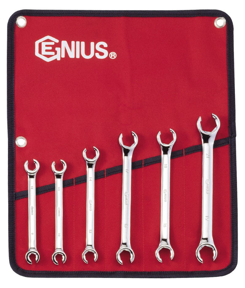 Genius FN-006M - 6 Piece Metric Flare Nut Wrench Set