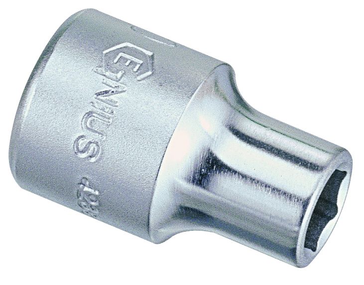 Genius 483840 - Chrome Socket 1-1/4" SAE 1/2" Drive 6 Pt