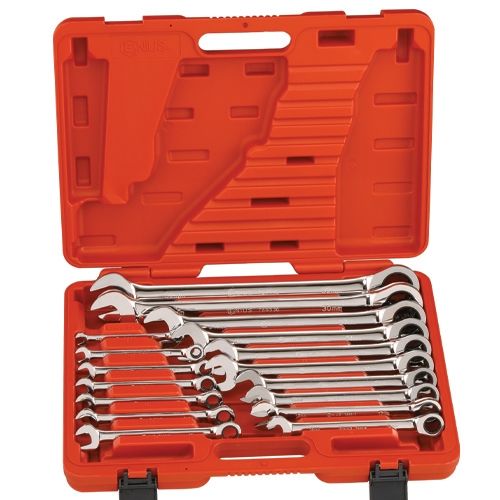 Genius GW-7617M - 17 Piece Metric Combination Ratcheting Wrench Set