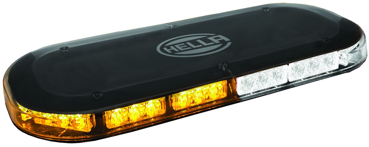 Hella H27997021 16" mini amber/white LED fixed warning bar 12/24V