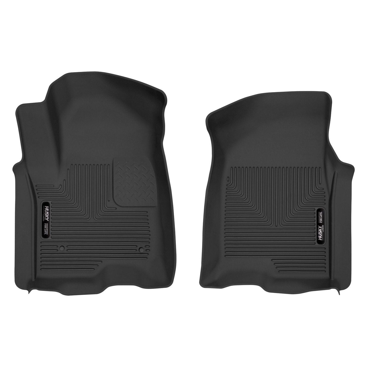 Husky Liners® • 54101 • X-Act Contour • Floor Liners • Black • First Row • Chevrolet Silverado 1500 19-22