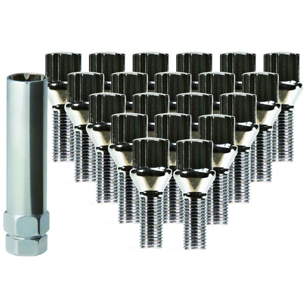 RTX KITTB0110-5 - (20) Chrome S/D Conical Bolts 15x1.25 Key TA017