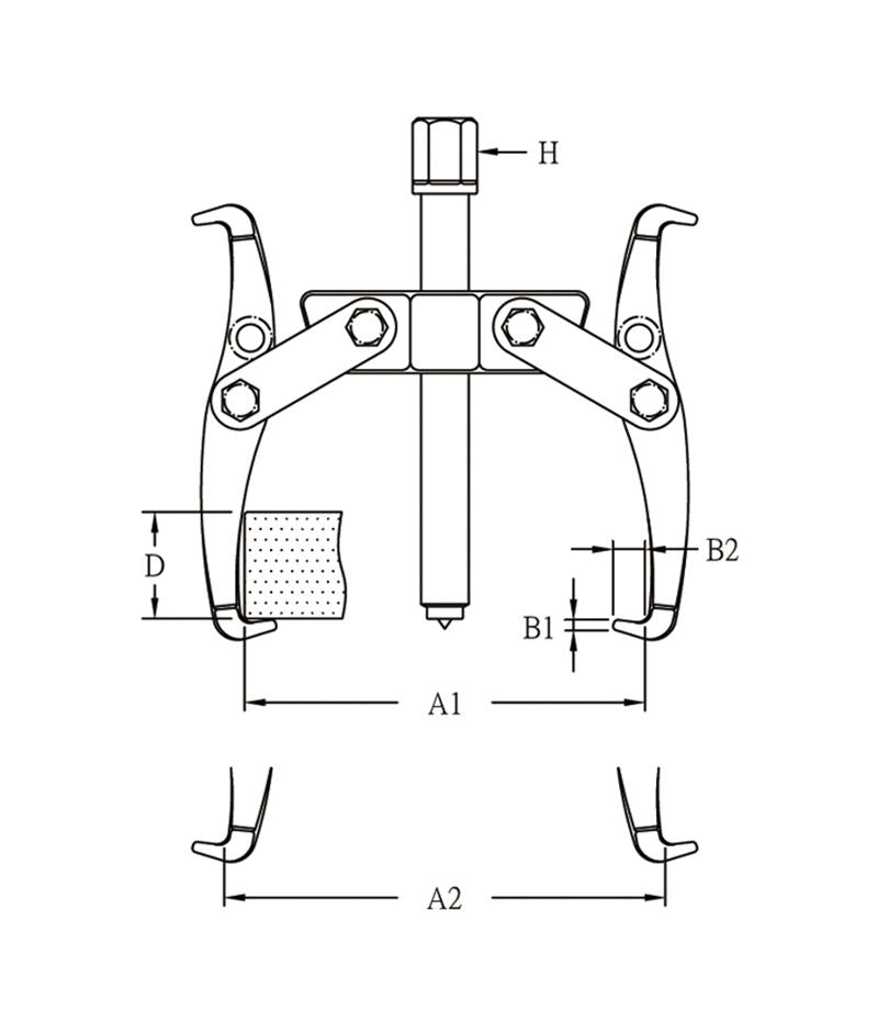 Genius KJ-3305 - 12″ Three-Jaw Gear Puller