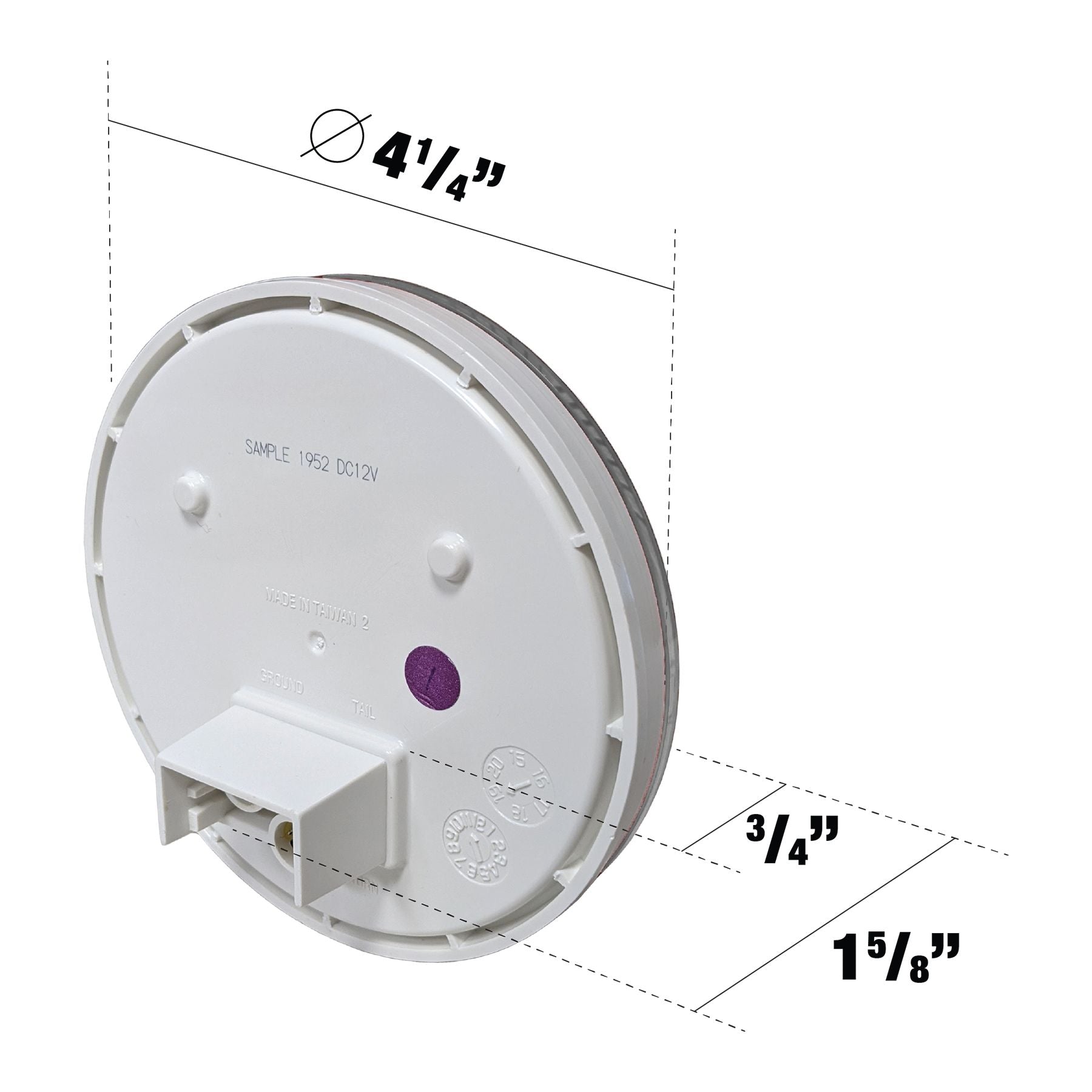 Uni-Bond LED4000-7C - LED Round Back Up Lamp – 7 Diode Clear