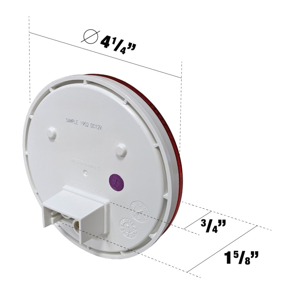 Uni-Bond LED4000-7R - LED Round S/T/T Lamp – 7 Diode Red