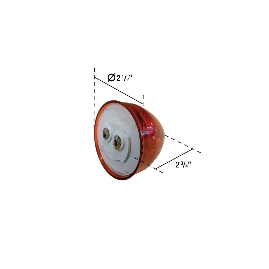 Uni-Bond LED7250-6A - 2.5″ LED Beehive Marker Lamp – 6 Diodes Amber