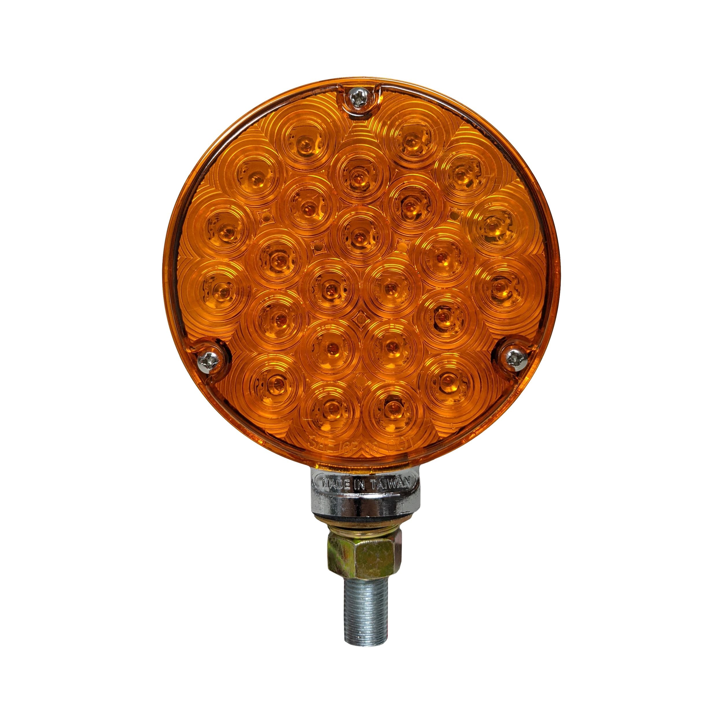 Uni-Bond LFM4102-24RA - LED Chrome Die Cast Base Double Face Lamp - Amber|Red