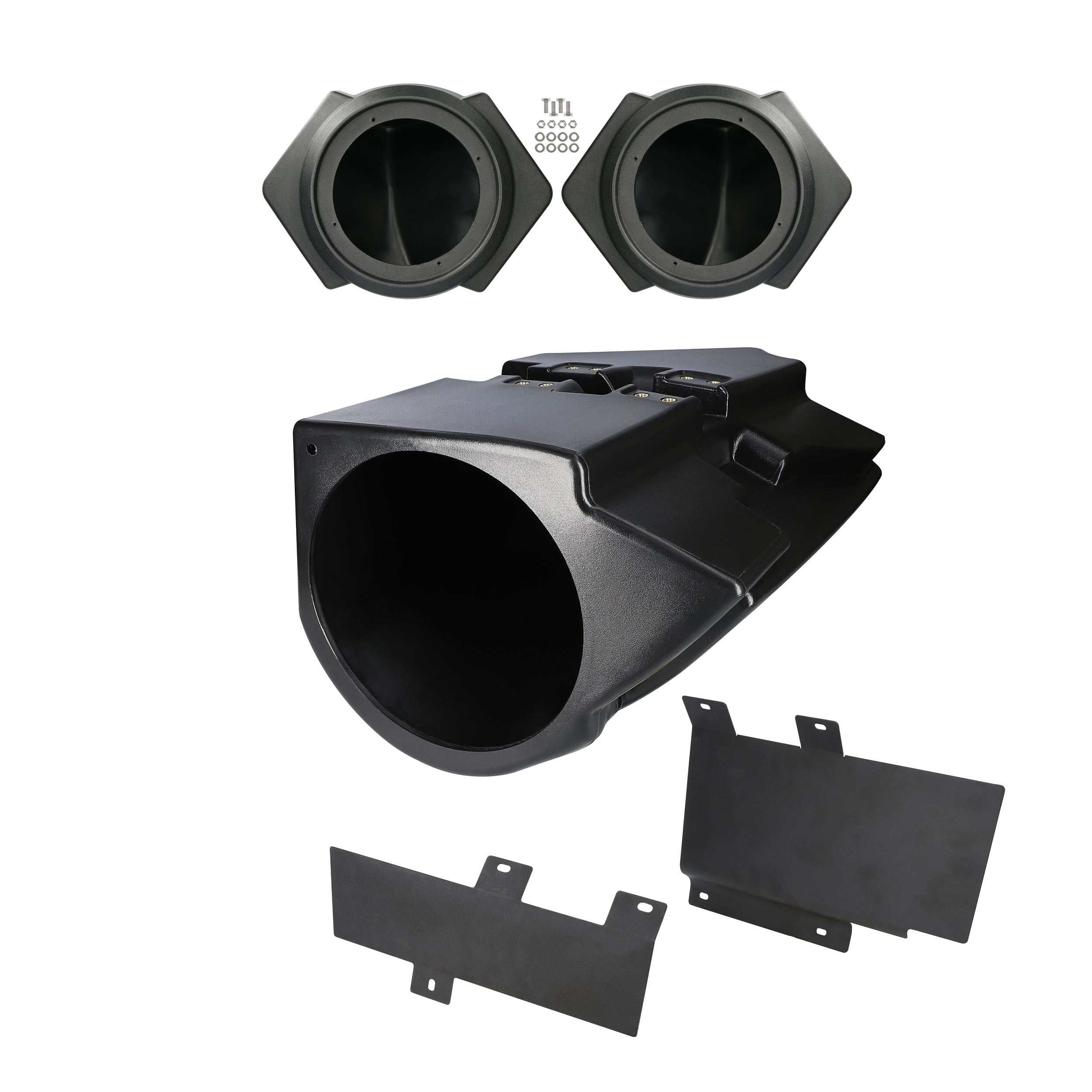 Power Sports MPS-RZKIT - Audio Upgrade Kit for Speaker Pods with Subwoofer Box and Am