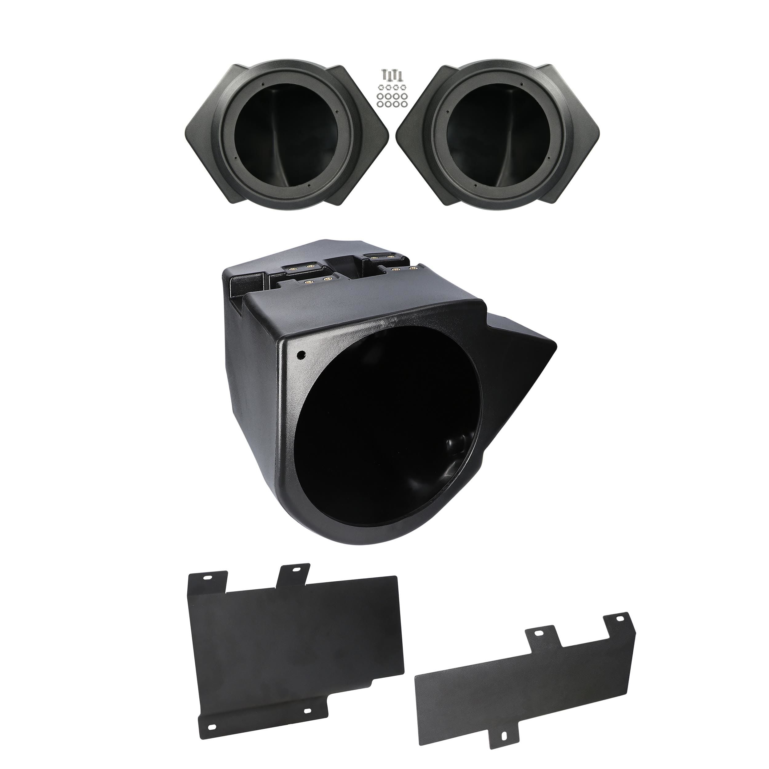 Power Sports MPS-RZKIT - Audio Upgrade Kit for Speaker Pods with Subwoofer Box and Am