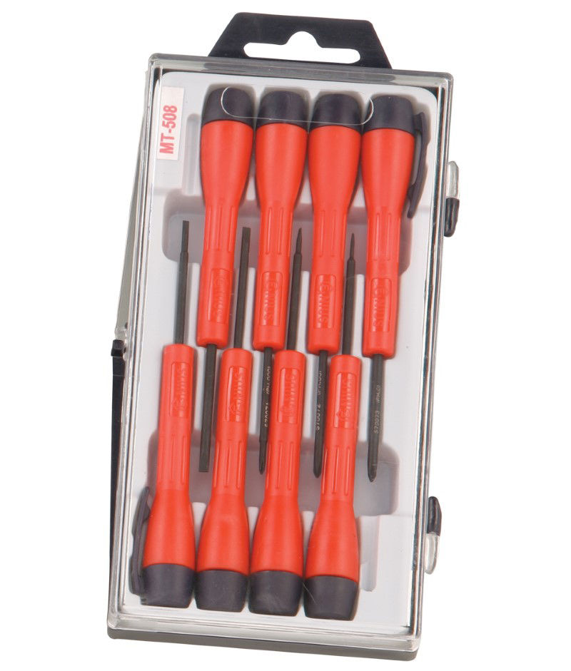 Genius MT-508 - 8 Piece Slotted & Philips Micro-Tech Screwdriver Set