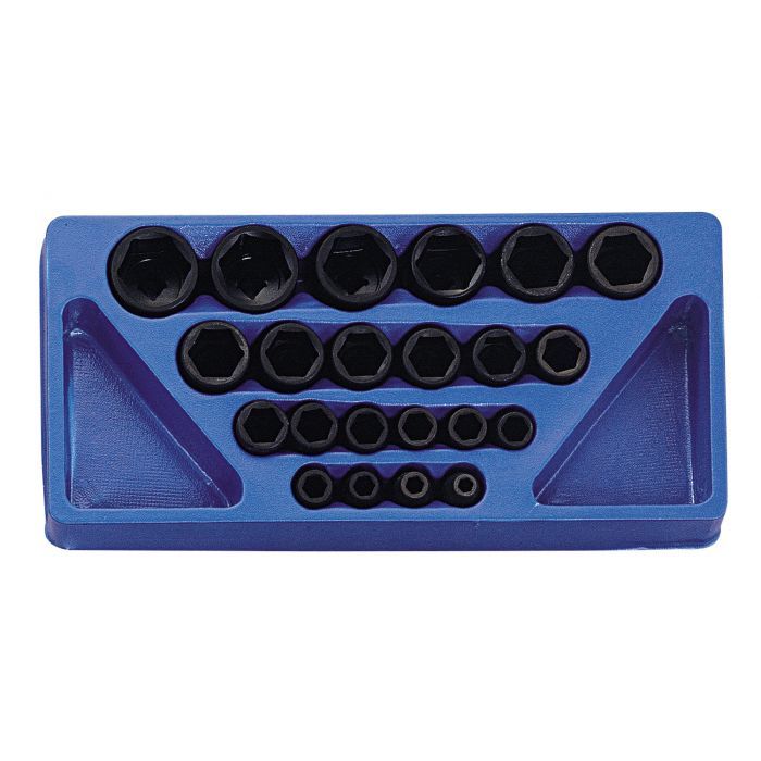 Genius IS-422S - 22 Piece 1/2" Dr. SAE Impact Socket Set (CR-Mo)