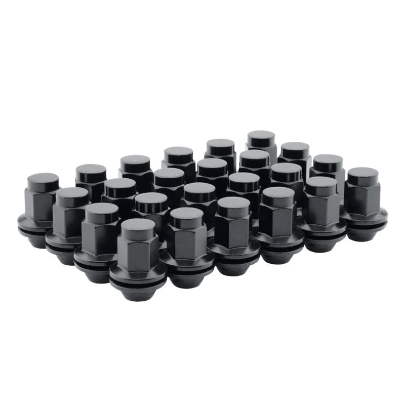 Ceco CD5309DLBK-6 - (24) Black Zinc OEM Style Toyota Shank Nuts 14x1.5 47 mm Hex 22mm