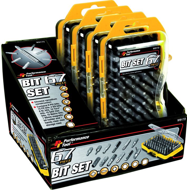 Performance Tools W9172 - 67 Piece Bit Set