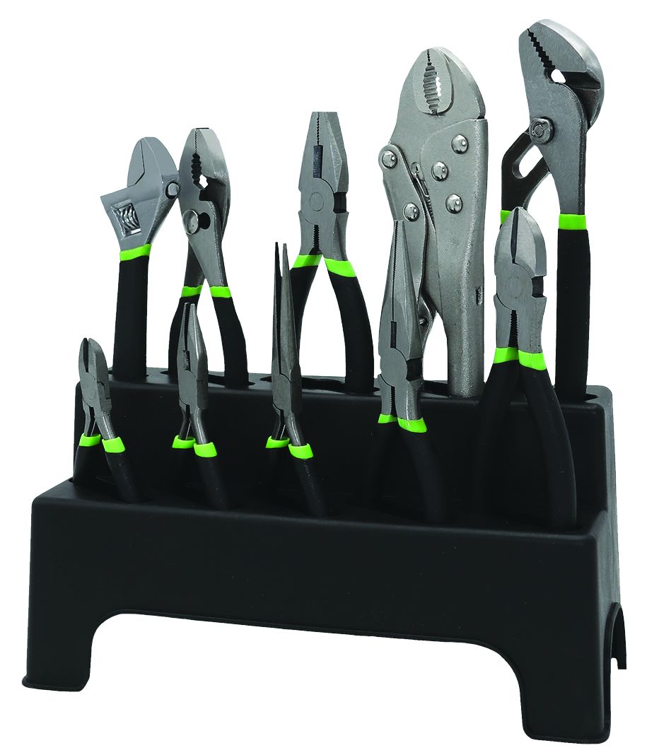 Grip RD57007 - 10 Piece Plier Wrench Set Needle Adjustable Slip Joint Locking