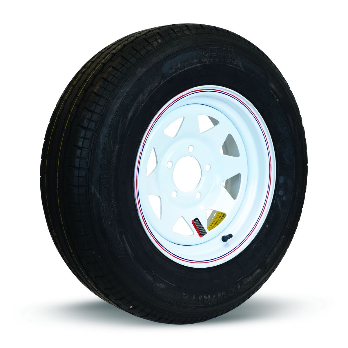 Tow-Rite RDG25-700-WS5 - Tire & Rim ST175/80R13 LRC White Spoke 3.19