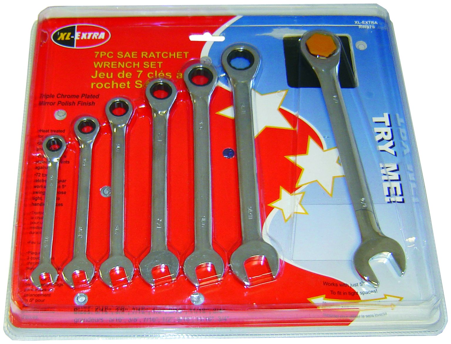 Rodac RDRWS7S - Ratchet Wrench Set - 7 Pieces