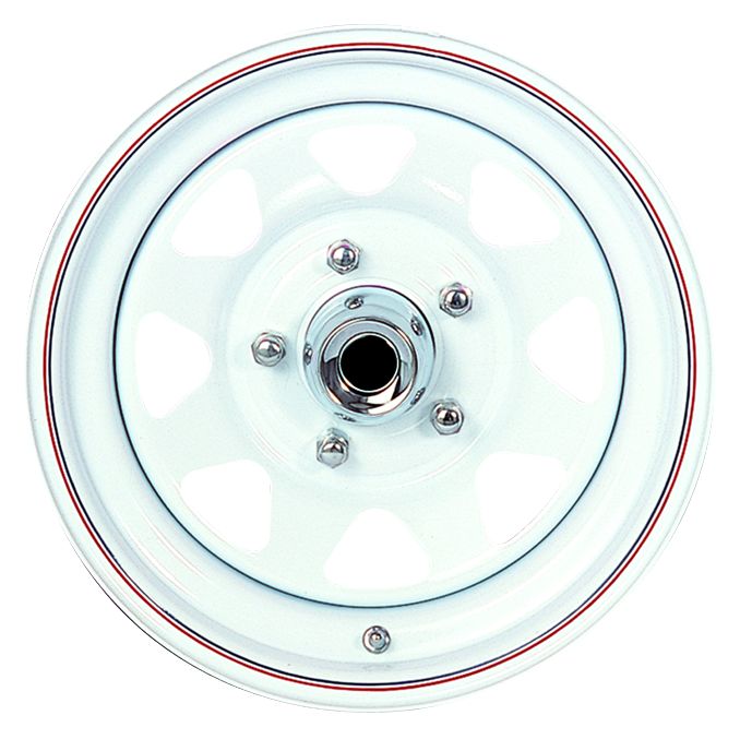 RT RT3728 - White Eight Spoke Rim 15"x6" 0 ET 4.28