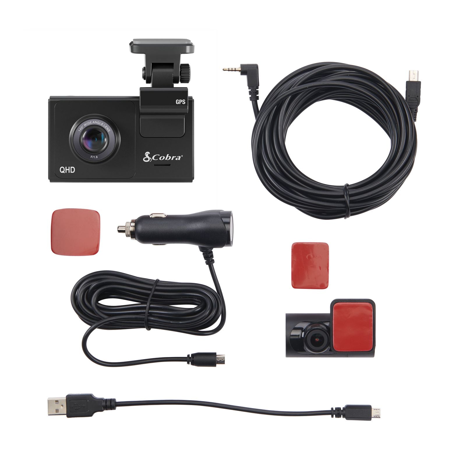 Cobra SC200D - Dual-View Smart Dash Cam with Rear-View Accessory Camera