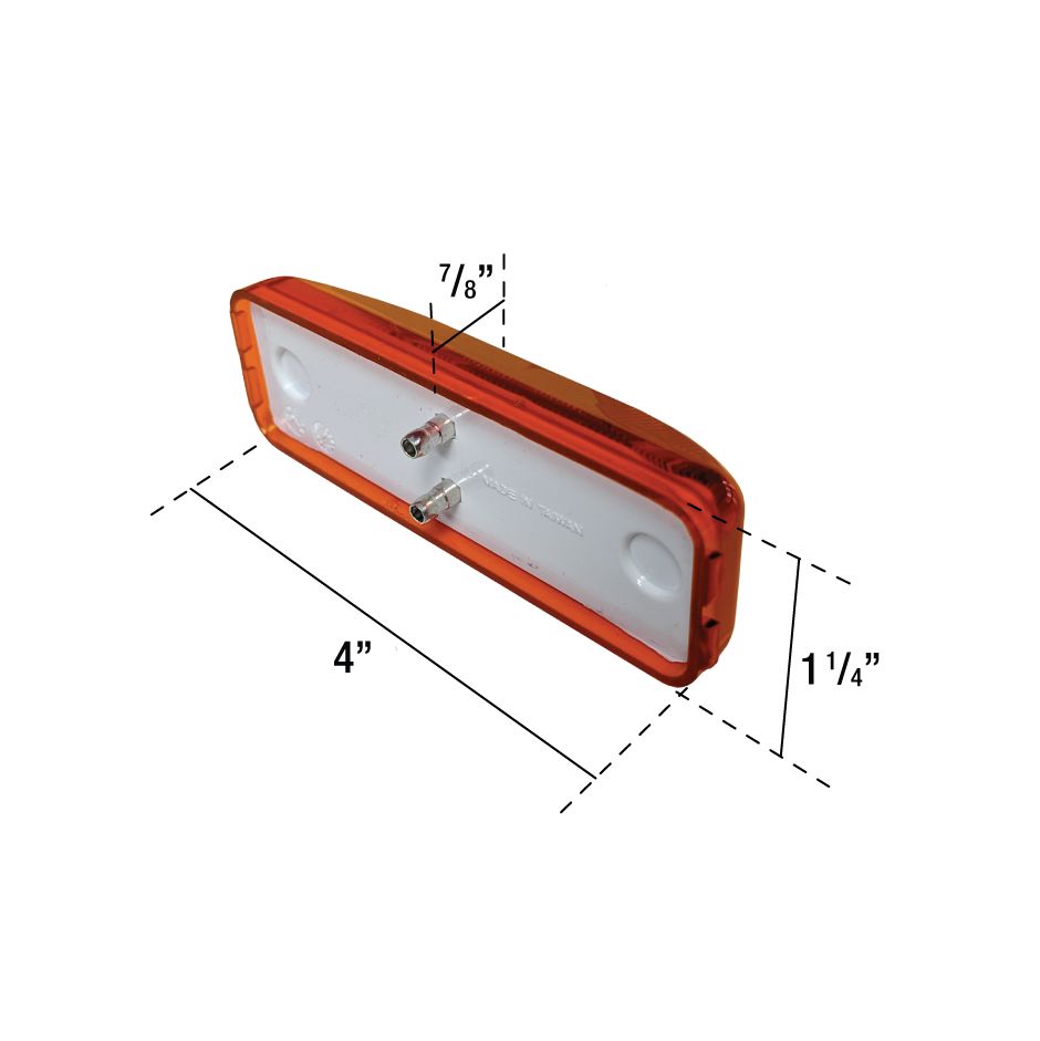 Uni-Bond SE1040A - 4" x 1"  Side Marker Light Amber