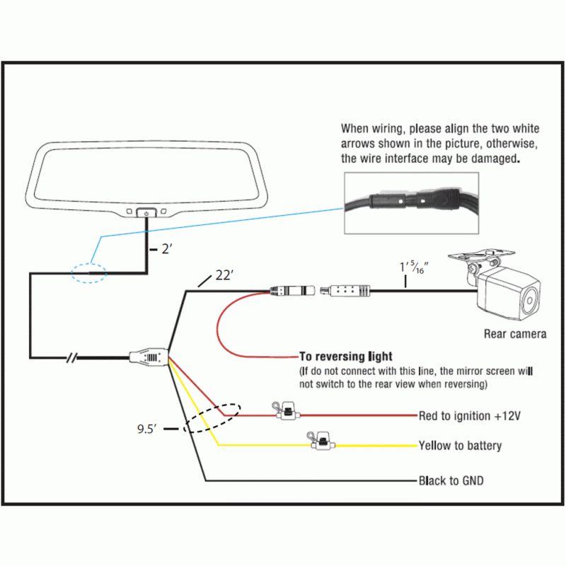 iBeam TE-LVM9 - 9" Live View Streaming Rearview Mirror